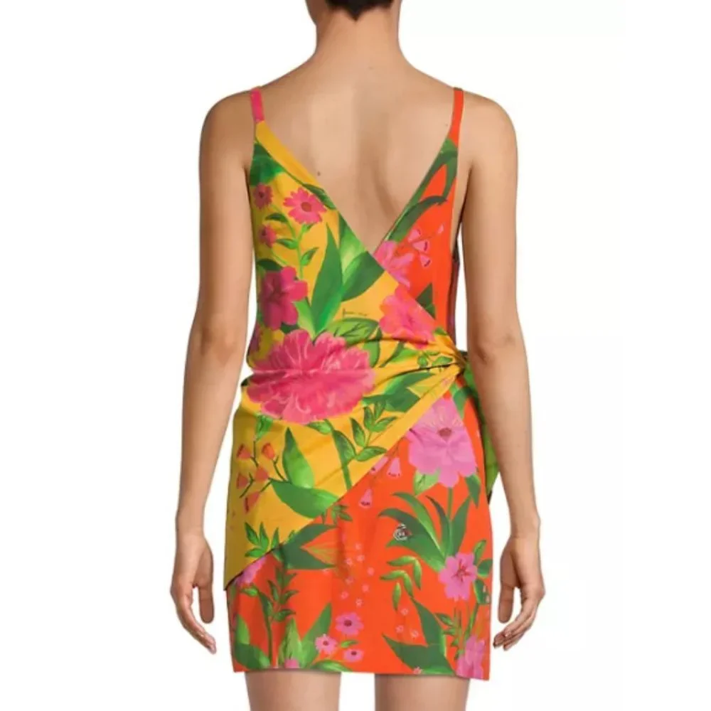 FARM Rio 'Romantic Garden' Wrap Cover-Up Mini Dress, Multicolor - Picture 5 of 6